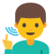 BlobMoji U+1F9CF-U+200D-U+2642-U+FE0F