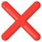 Google U+274C