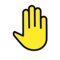 OpenMoji U+1F91A