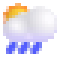 Pixel U+1F326-U+FE0F
