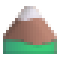 Pixel U+1F3D4-U+FE0F