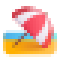 Pixel U+1F3D6-U+FE0F