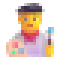 Pixel U+1F468-U+200D-U+1F3A8