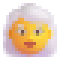 Pixel U+1F469-U+200D-U+1F9B3