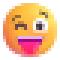 Pixel U+1F61C