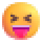 Pixel U+1F61D