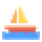 Pixel U+26F5