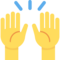 Twitter U+1F64C