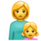 WhatsApp U+1F469-U+200D-U+1F467
