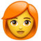 WhatsApp U+1F469-U+200D-U+1F9B0