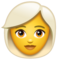 WhatsApp U+1F469-U+200D-U+1F9B3
