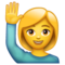 WhatsApp U+1F64B-U+200D-U+2640-U+FE0F