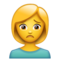 WhatsApp U+1F64D-U+200D-U+2640-U+FE0F