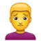 WhatsApp U+1F64D-U+200D-U+2642-U+FE0F